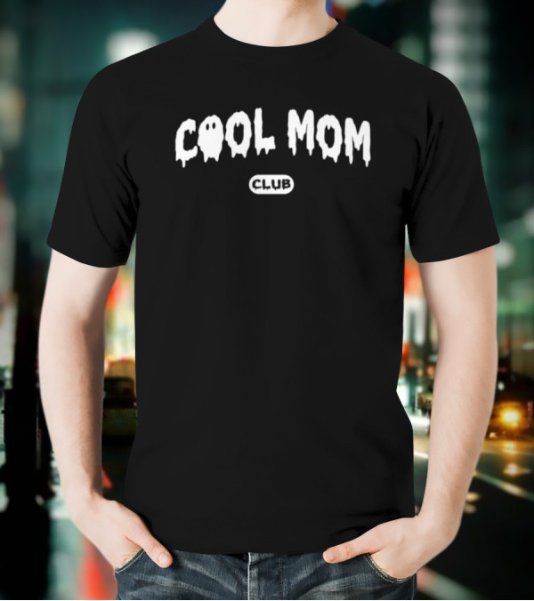 Cool Mom Club Spooky Ghost Theme T-Shirt