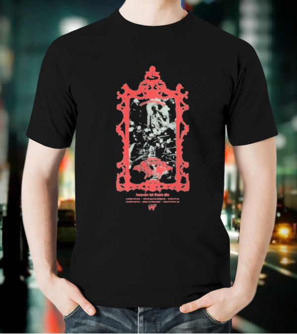 Counterparts Heaven Let Them Die Angel Faded Ornate Red Frame T-Shirt