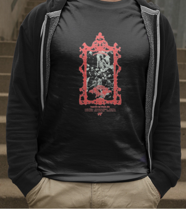 Counterparts Heaven Let Them Die Angel Faded Ornate Red Frame T-Shirt