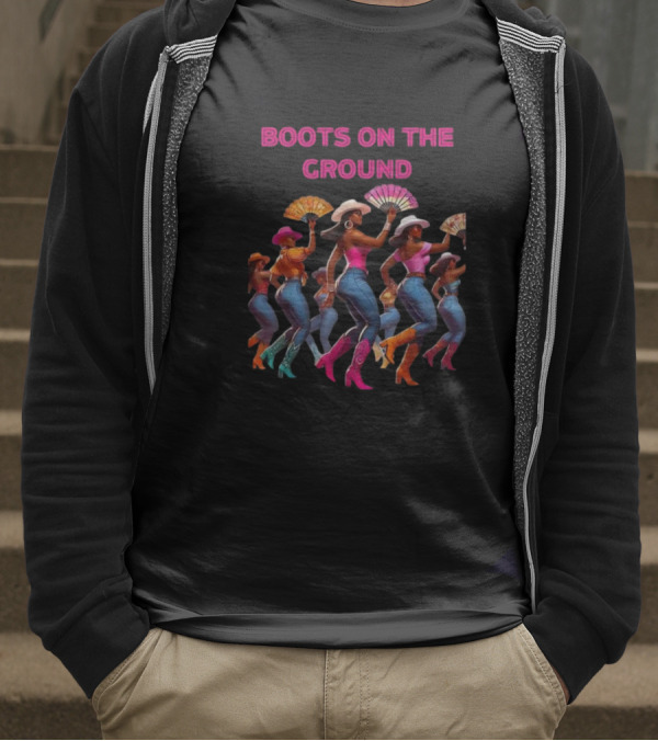Boots On The Ground Cowgirl Dance Fiesta T-Shirt