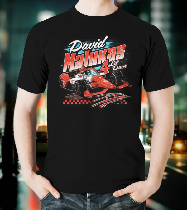 David Malukas Racecar 4 Lil Dave Racing Tribute Motorsports T-Shirt