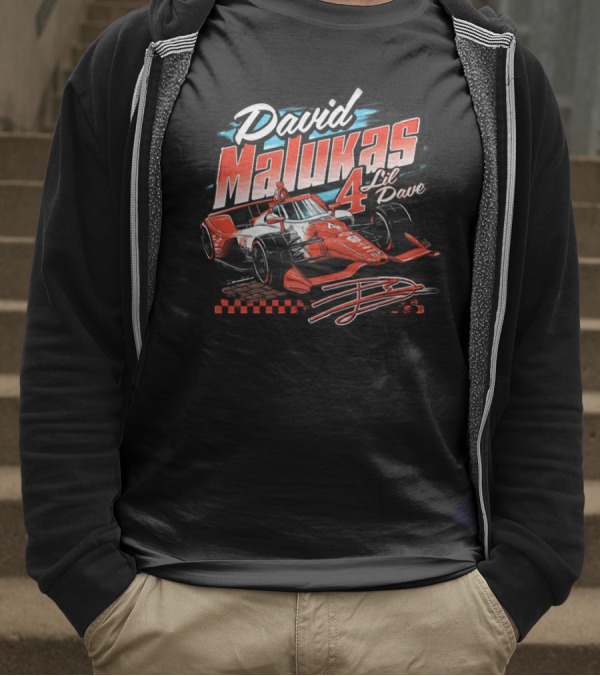 David Malukas Racecar 4 Lil Dave Racing Tribute Motorsports T-Shirt