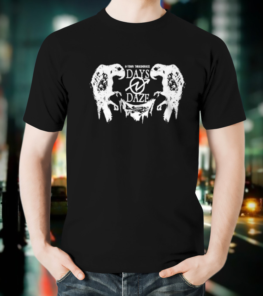 Days N’ Daze H-Town Thrash Grass Parrot Symbol Design T-Shirt
