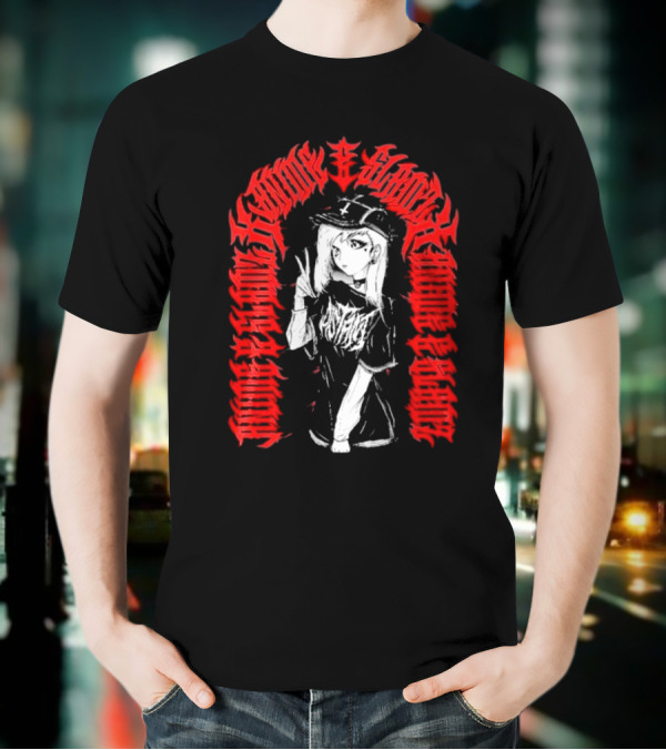 Distant Anime Slams Cosmic Lovecraftian Heavy Metal Aesthetics T-Shirt