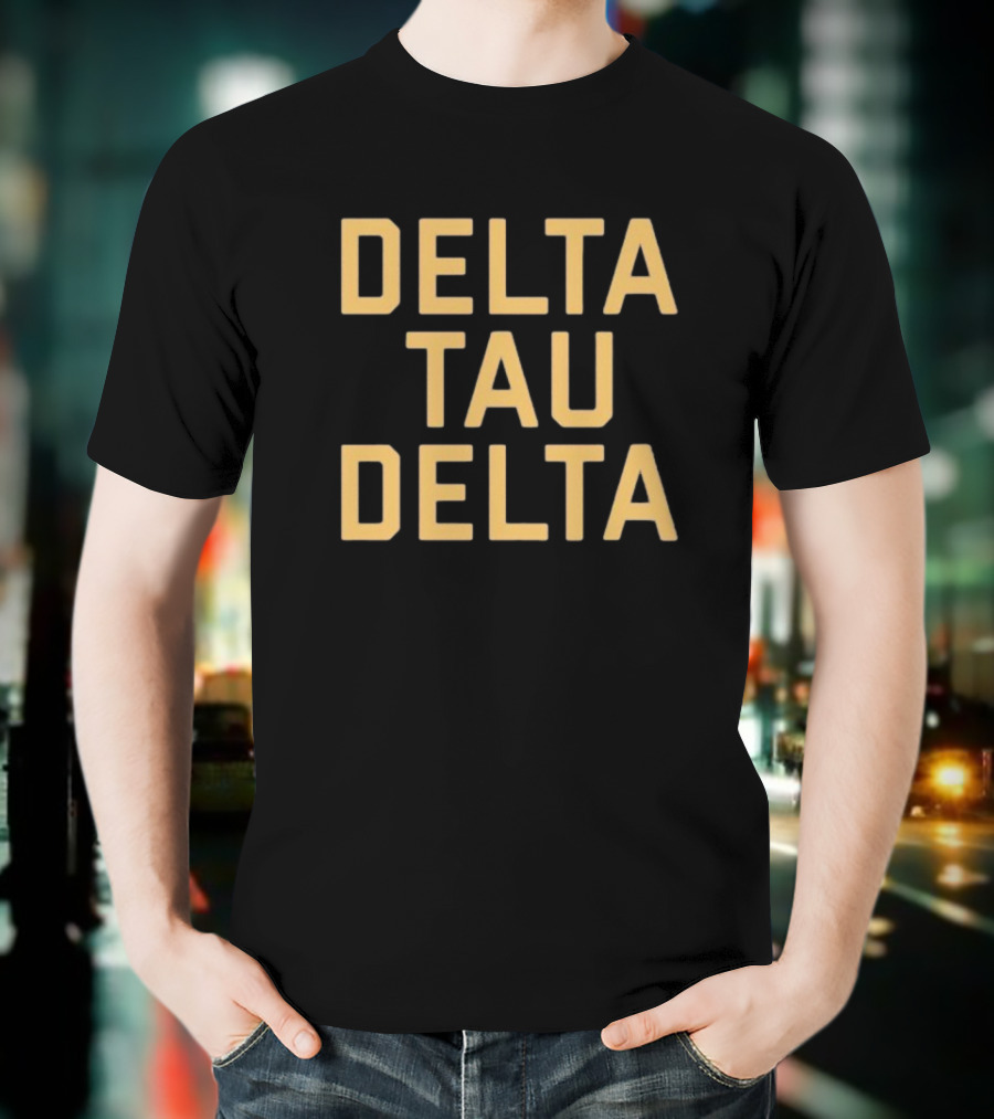 Delta Tau Delta Greek Letters Block Style T-Shirt