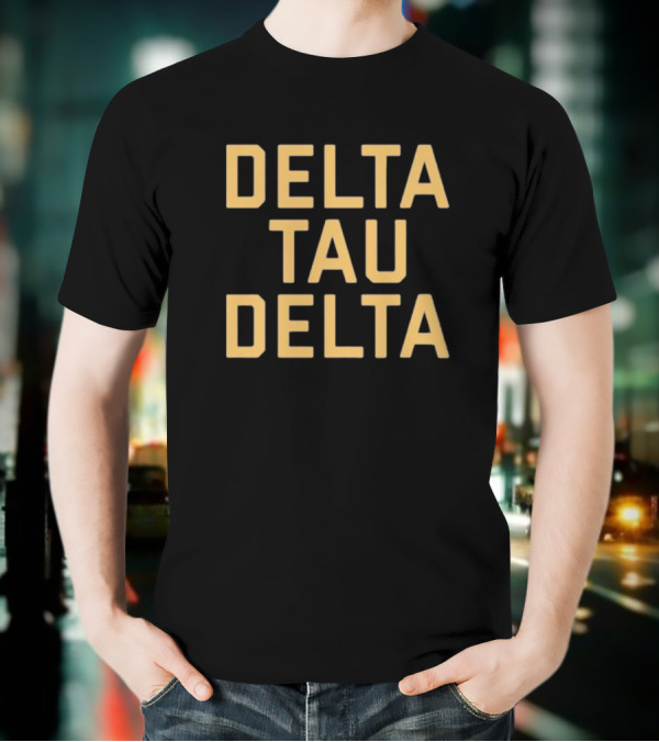 Delta Tau Delta Greek Letters Block Style T-Shirt