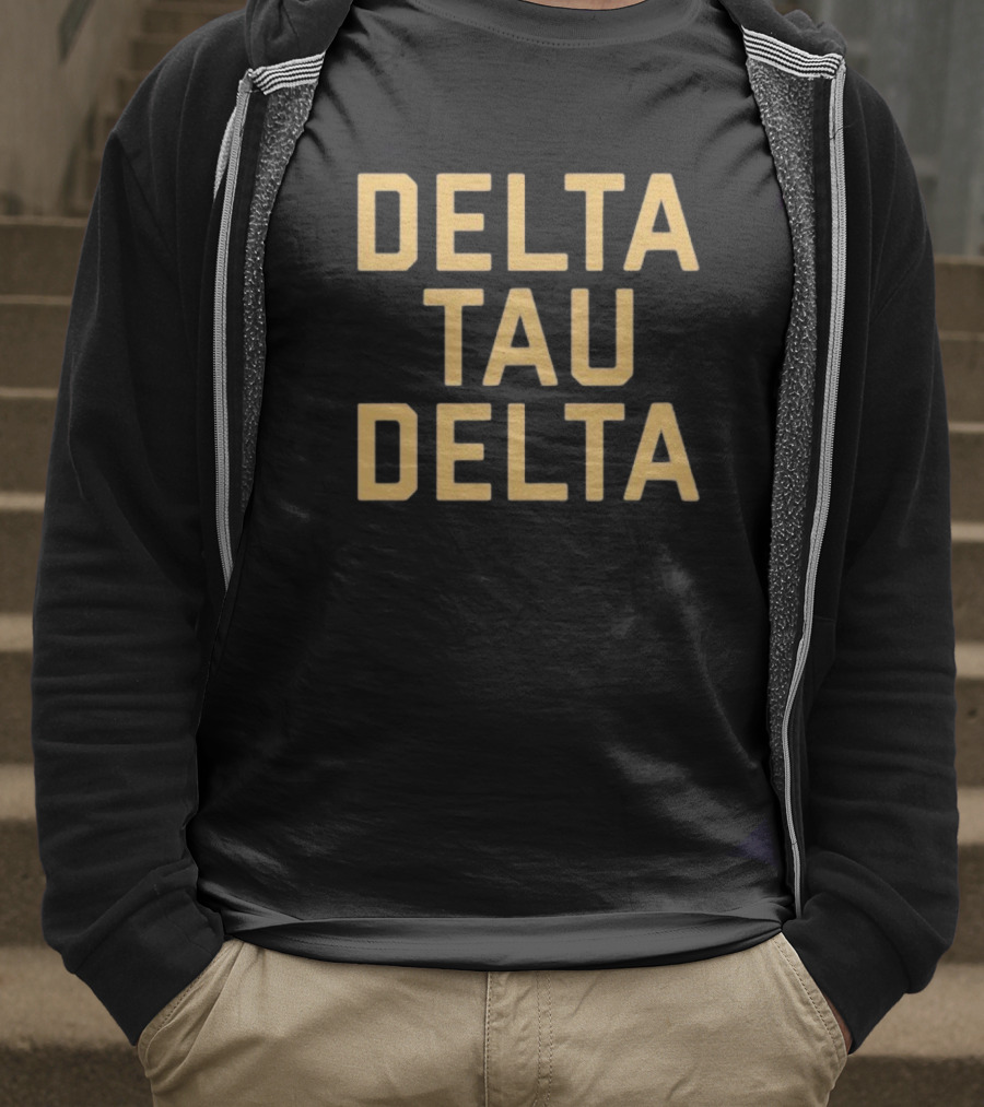 Delta Tau Delta Greek Letters Block Style T-Shirt