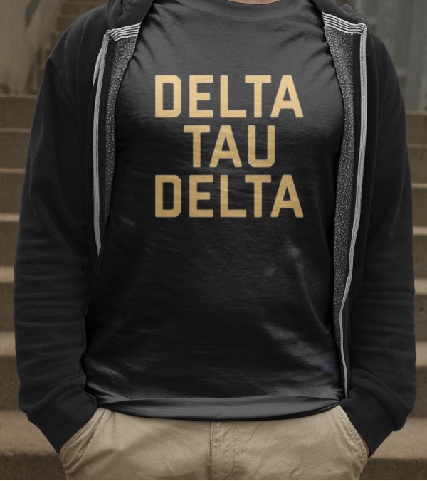 Delta Tau Delta Greek Letters Block Style T-Shirt