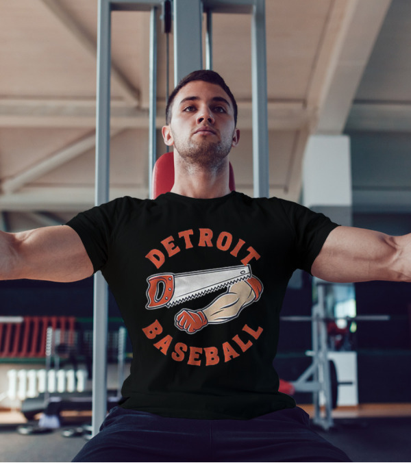 Detroit Baseball Saw Arm Graphic T-Shirt