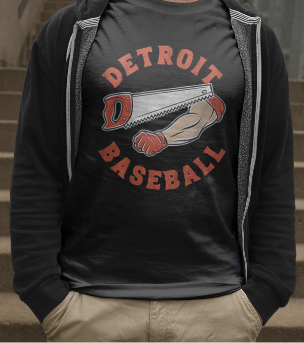 Detroit Baseball Saw Arm Graphic T-Shirt