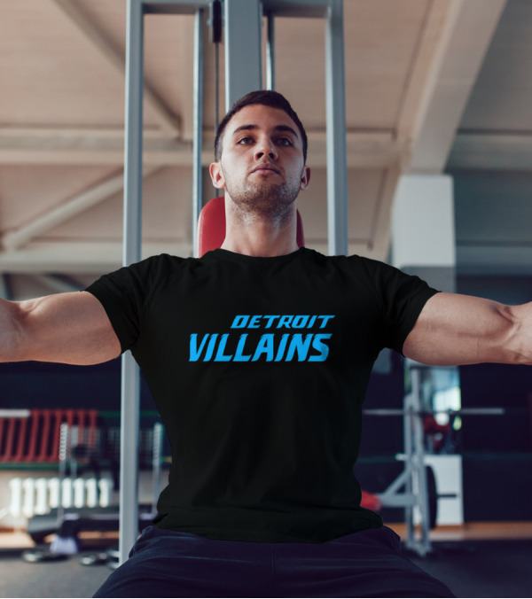 Detroit Villains Football Grit Sports Design T-Shirt