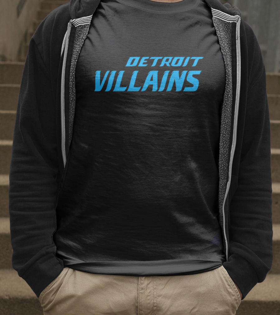 Detroit Villains Football Grit Sports Design T-Shirt