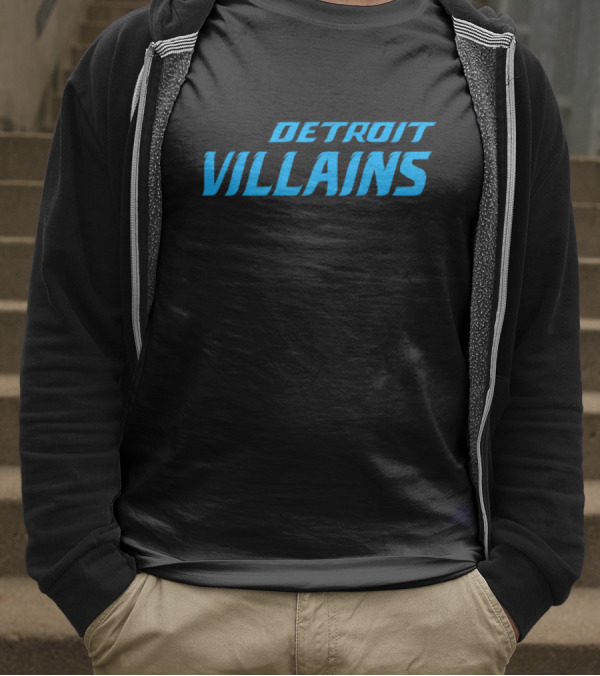 Detroit Villains Football Grit Sports Design T-Shirt