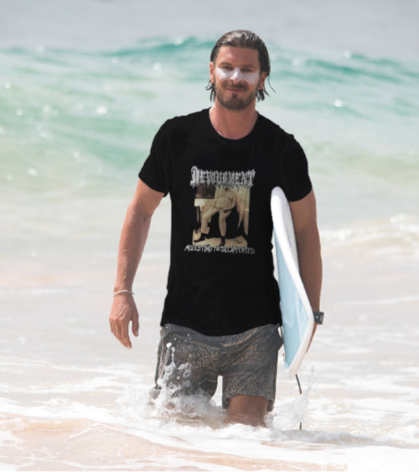 Devourment Molesting The Decapitated Graphic With Figure And Text T-Shirt