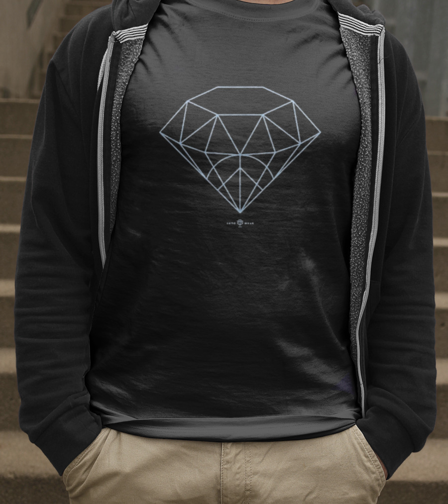 Diamond Life Rotowear Geometric Crystal Outline T-Shirt