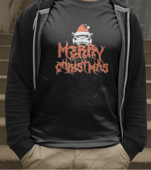 Merry Christmas Download Festival Santa Hat Monster T-Shirt