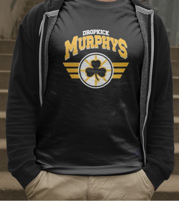 Dropkick Murphys Shamrock Winged Emblem Boston Bruins T-Shirt