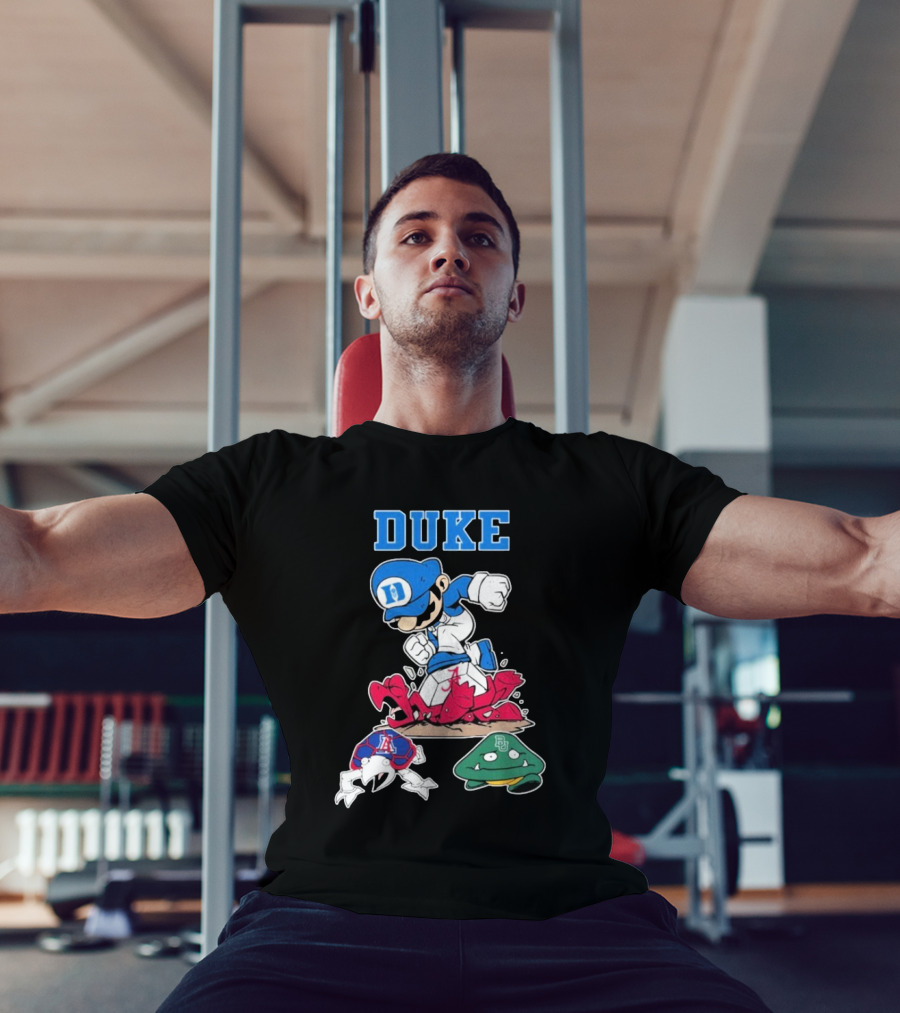 Duke Blue Devils Super Mario Crushing Arizona Wildcats Baylor T-Shirt