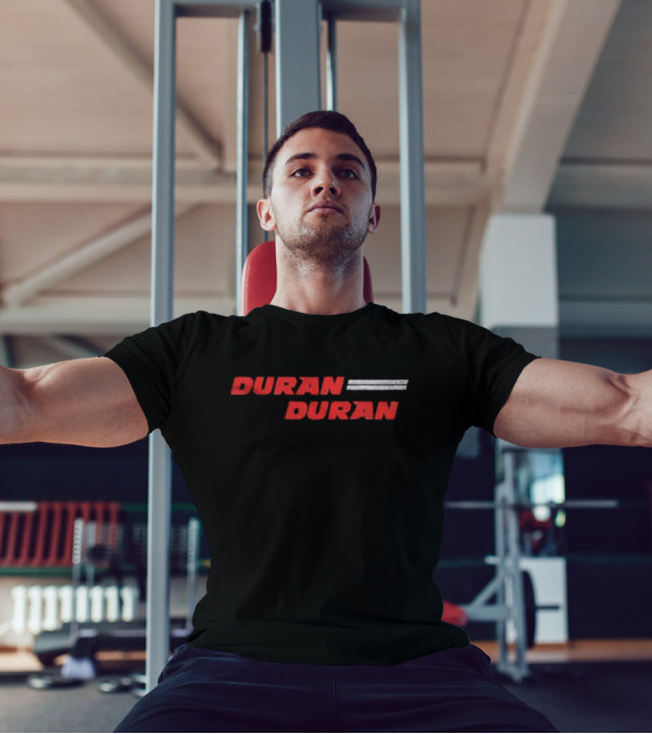 Duran Duran Classic Red Text On Textured Background T-Shirt