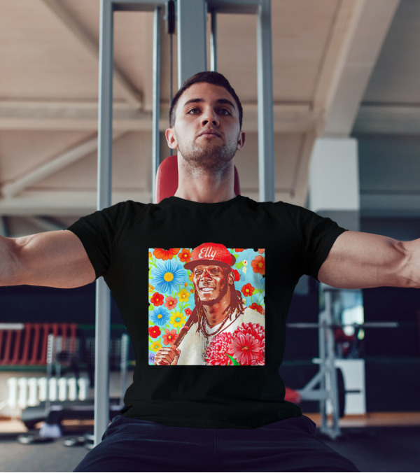 Elly De La Cruz Cincinnati Reds Floral Baseball Imagery T-Shirt