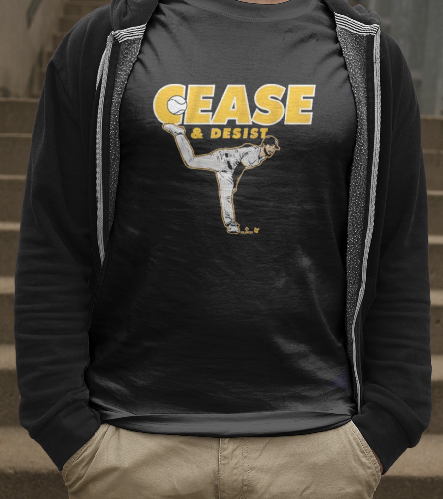 Cease And Desist Baseball Player Pitching Action T-Shirt