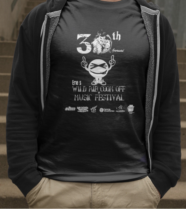 Erie’s Wild Rib Cook Off And Music Festival 30th Annual Celebration Featuring Sponsors B3K, Sherwin-Williams, National Fuel, St Vincent, Jet 24 Fox 66 T-Shirt