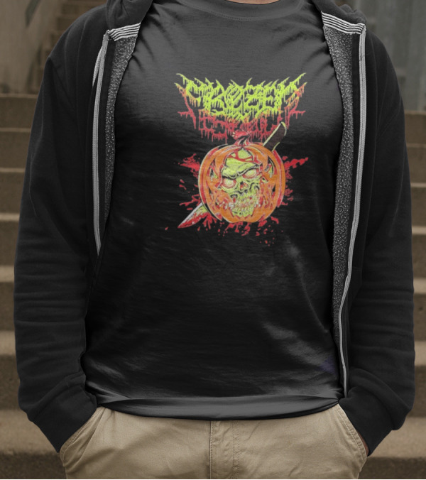 Frozen Soul Pumpkin Skull Knife Horror Graphic T-Shirt