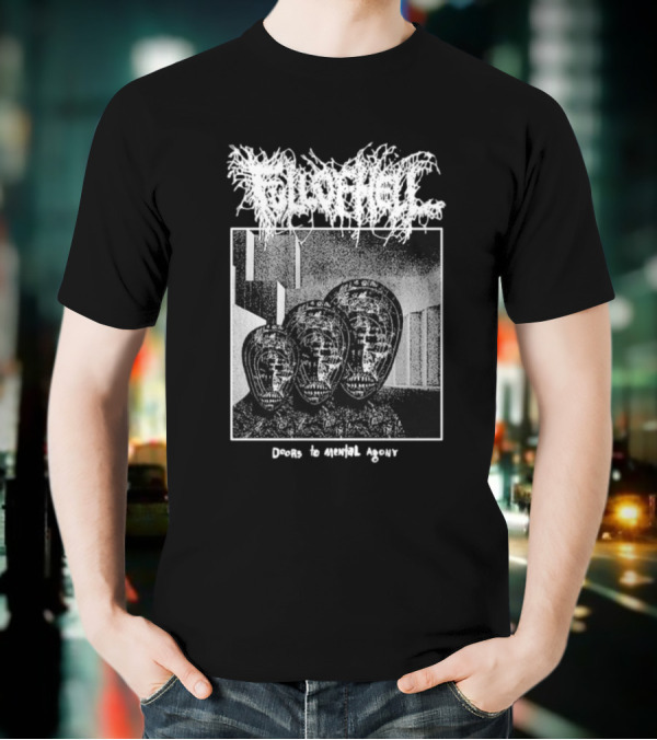 Full Of Hell Doors To Mental Agony Masked Faces Graphic T-Shirt