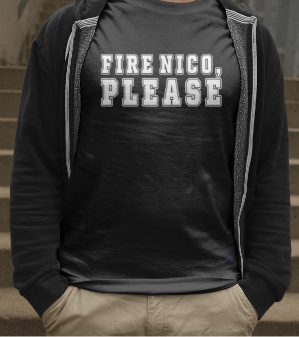 Fire Nico Please Large Block Text Statement T-Shirt