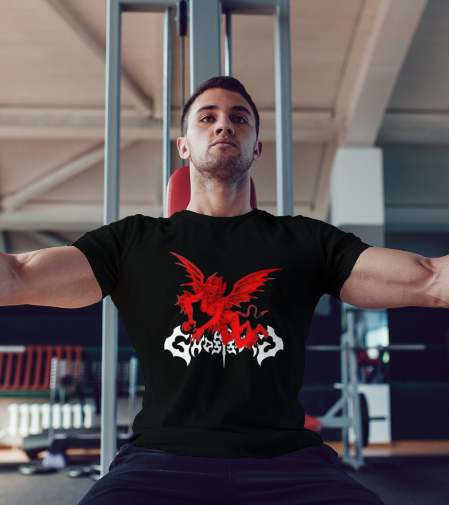 Ghost Supply Red Anarchy Angel Design USA T-Shirt