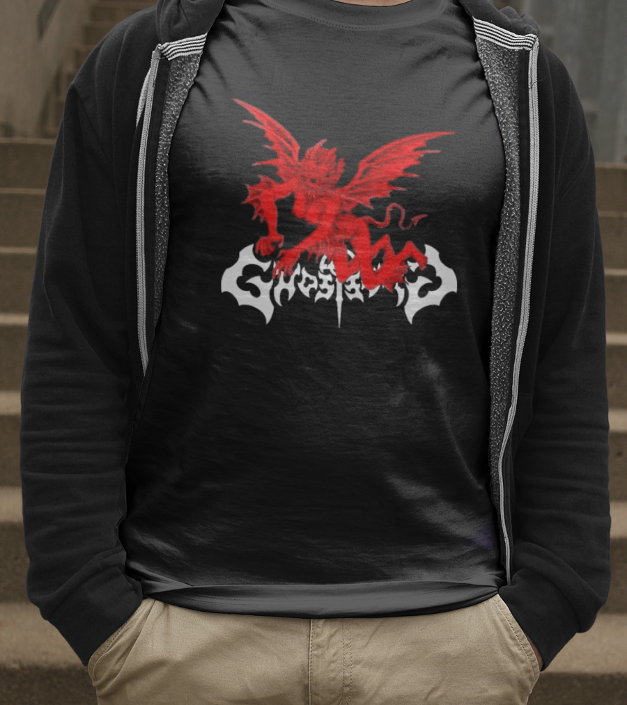 Ghost Supply Red Anarchy Angel Design USA T-Shirt