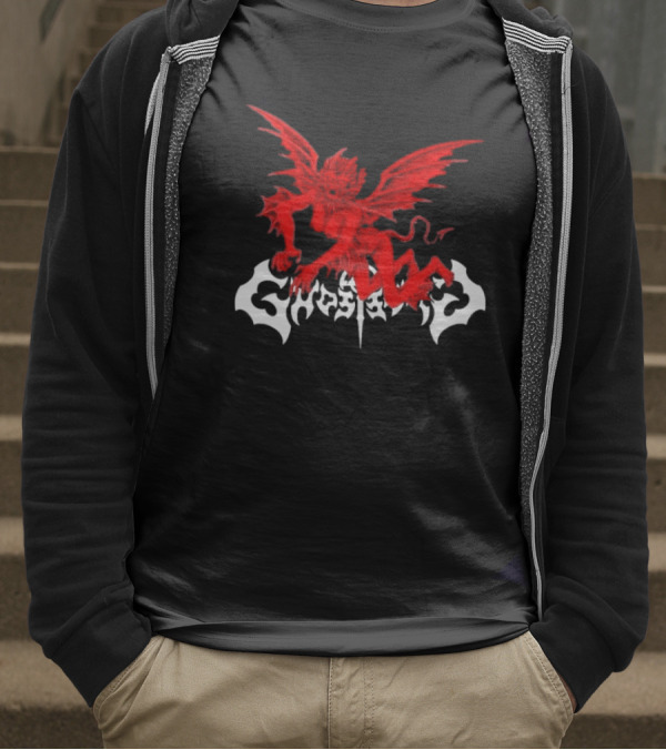 Ghost Supply Red Anarchy Angel Design USA T-Shirt