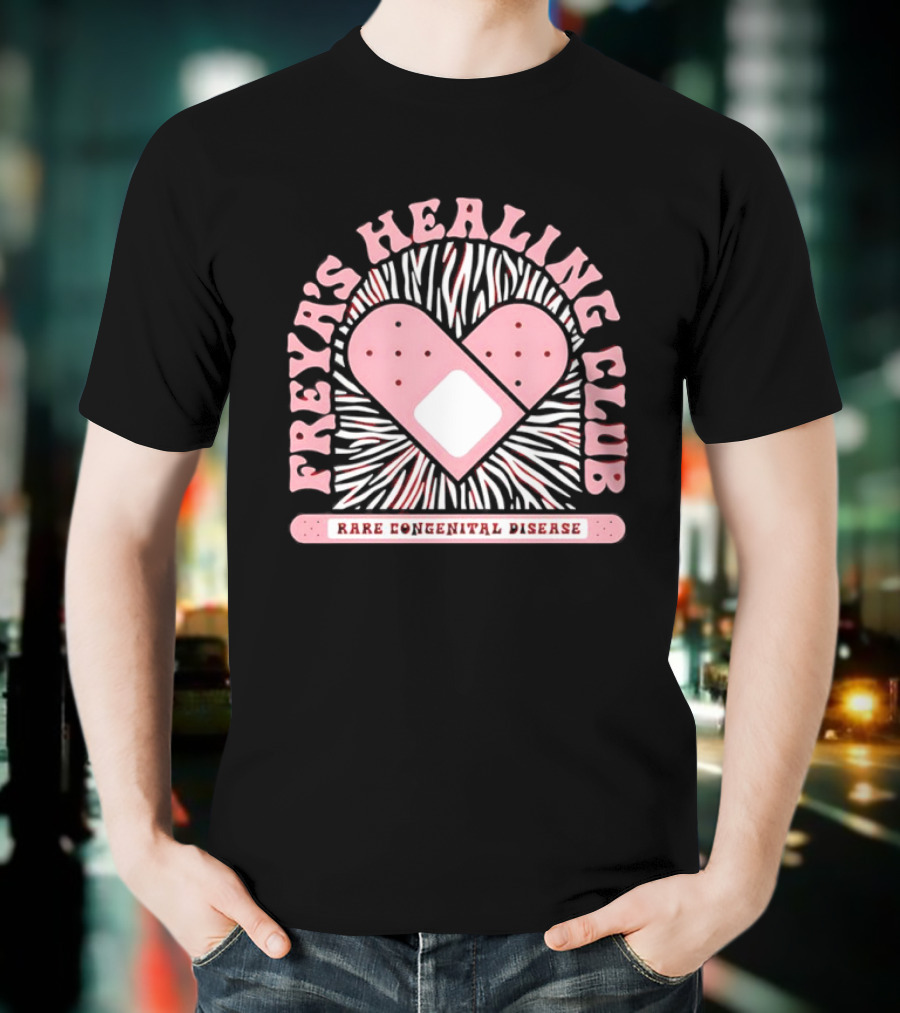Freya's Healing Club Rare Congenital Disease Bandaid Heart T-Shirt
