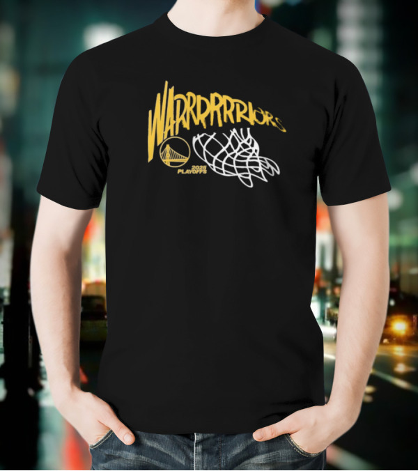 Golden State Warriors 2025 Playoffs Basketball Swish T-Shirt