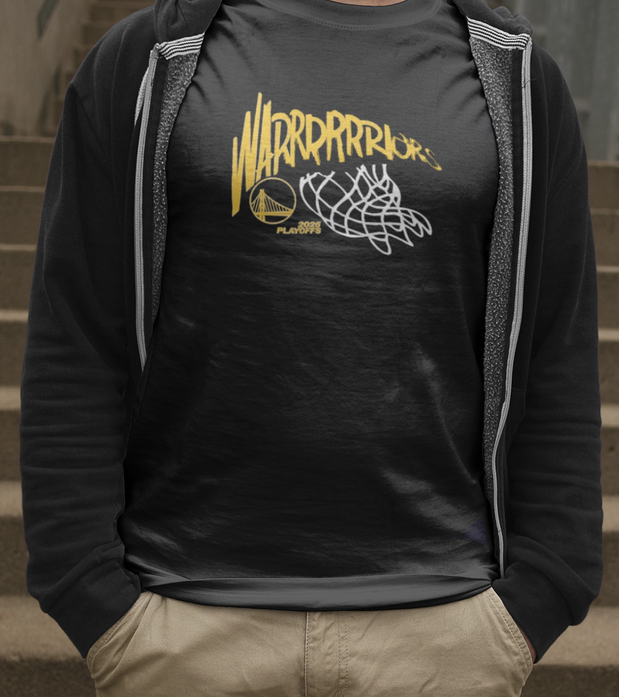 Golden State Warriors 2025 Playoffs Basketball Swish T-Shirt