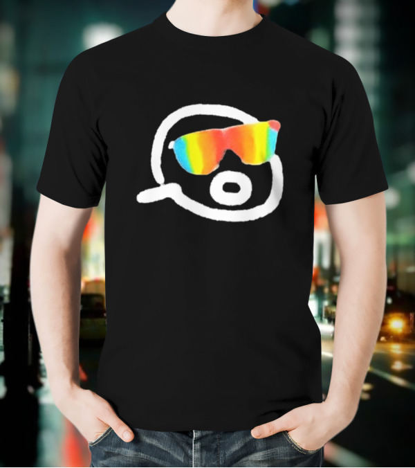 Gorklon Rainbow Sunglasses Sketch Retro Style T-Shirt