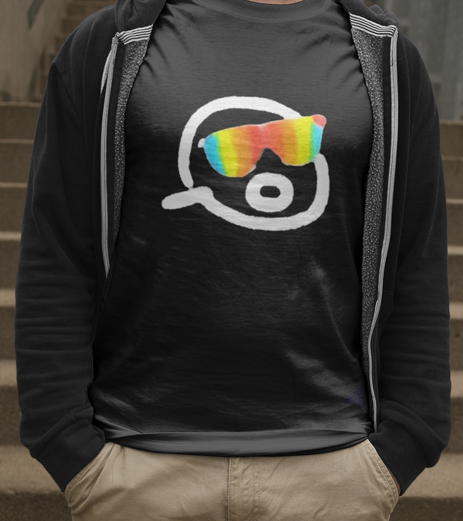 Gorklon Rainbow Sunglasses Sketch Retro Style T-Shirt
