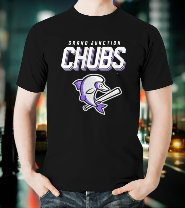 Grand Junction Chubs Baseball Fish Mascot T-Shirt