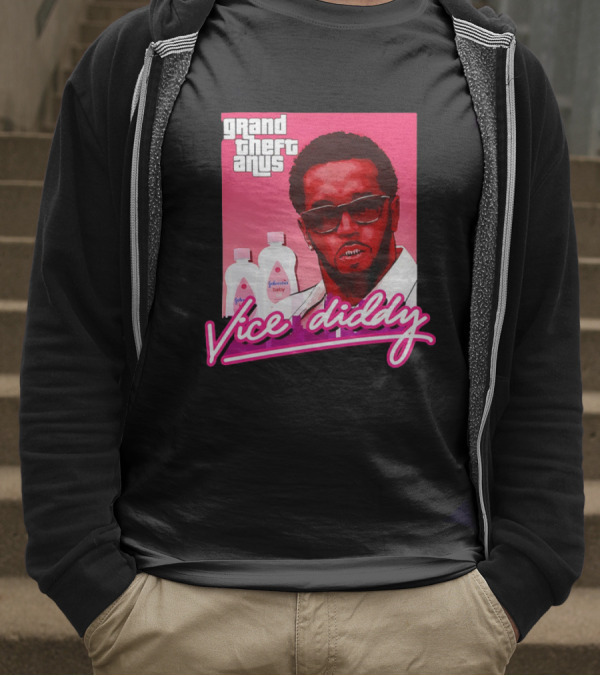 Grand Theft Anus Vice Diddy Johnson's Baby Oil Parody T-Shirt