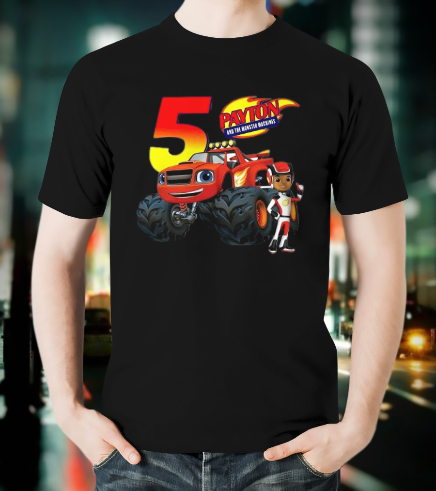 5 Payton And The Monster Machines Blaze Birthday Adventure T-Shirt