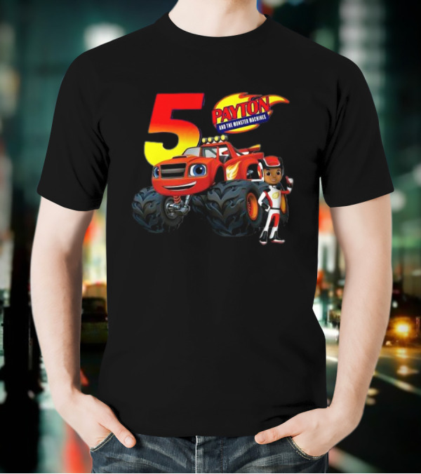 5 Payton And The Monster Machines Blaze Birthday Adventure T-Shirt