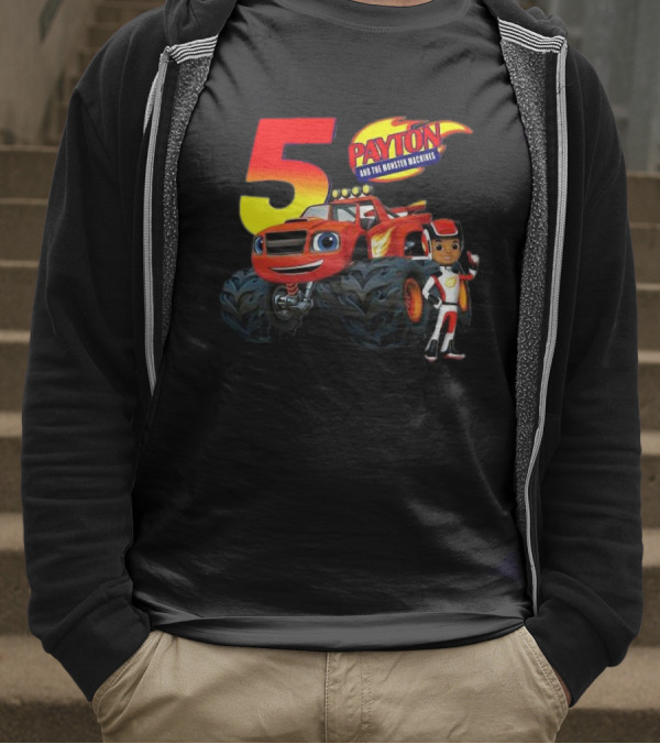 5 Payton And The Monster Machines Blaze Birthday Adventure T-Shirt