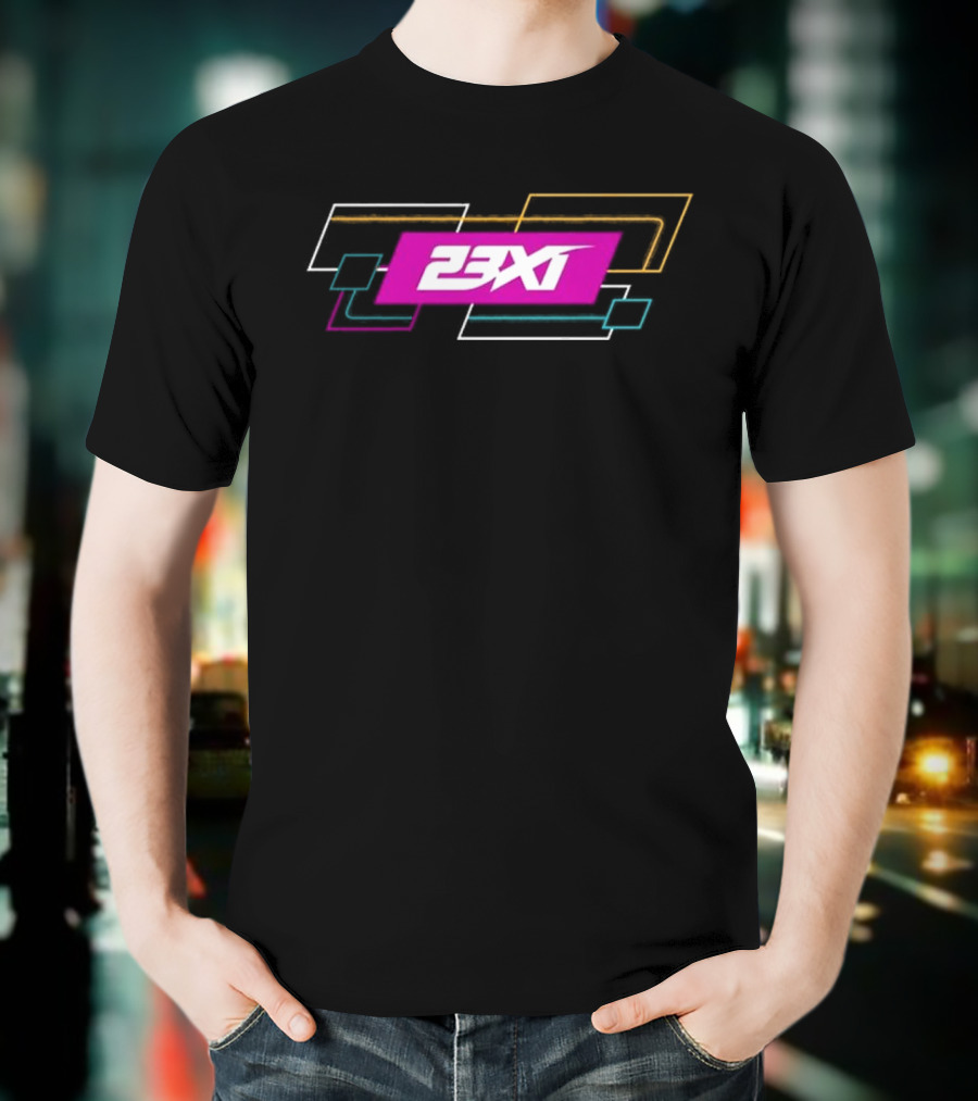 23XI Racing Team Colorful Geometric Elements T-Shirt