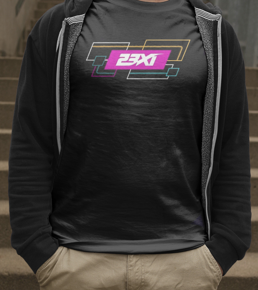 23XI Racing Team Colorful Geometric Elements T-Shirt