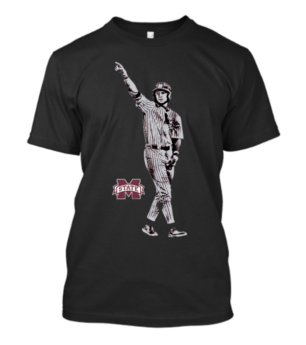 Ace Reese Mississippi State Bulldogs Baseball Illustrated Maroon NCAA 2025 T-Shirt