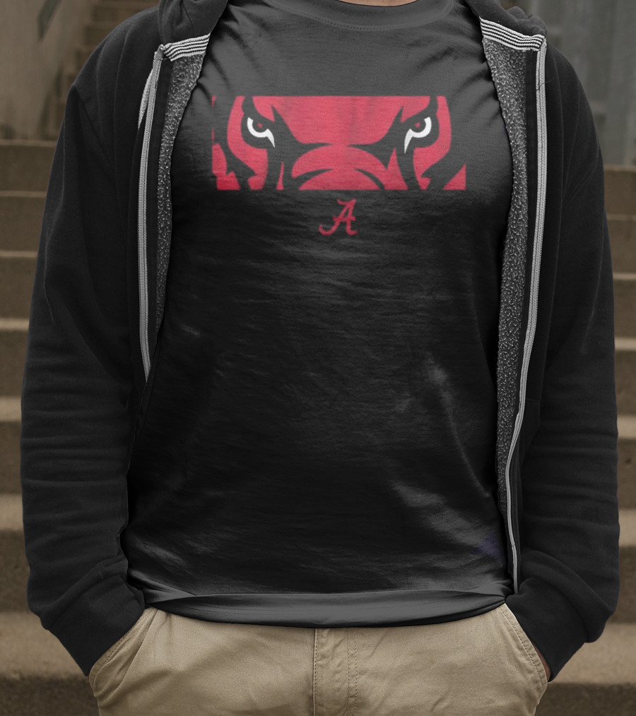 Alabama Crimson Tide Big Al Mascot Eyes With Iconic Red A T-Shirt