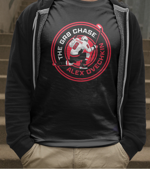 The GR8 Chase Alex Ovechkin Number 8 Hockey Theme T-Shirt
