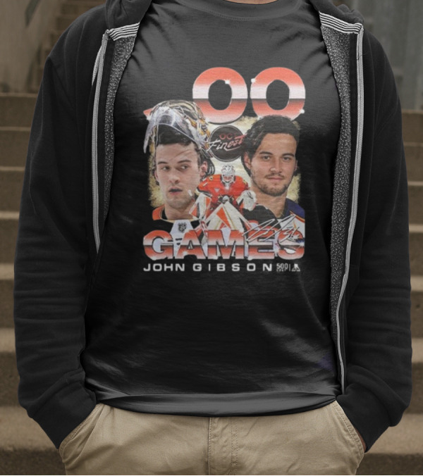 Anaheim Ducks John Gibson 500 Games Milestone Commemoration T-Shirt
