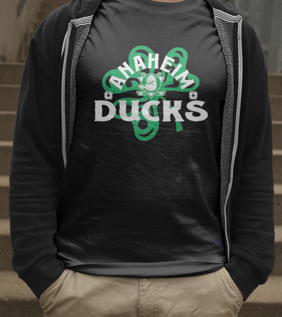 Anaheim Ducks St. Patrick’s Day Shamrock T-Shirt