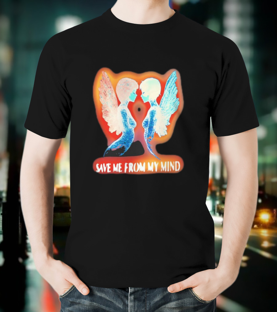 Angel Save Me From My Mind Wings Reflection T-Shirt
